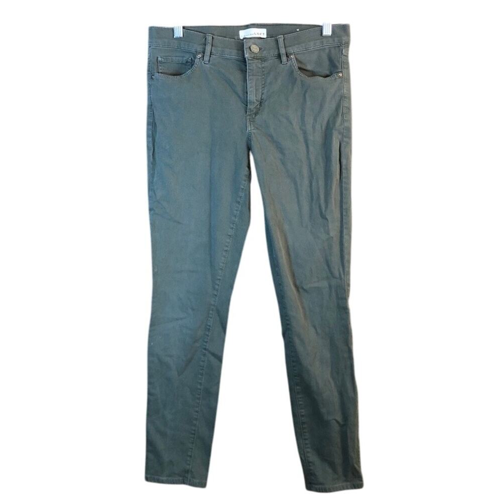 LOFT Womens Pants Green Mid Rise Modern Skinny Cotton Blend Stretch 6/28